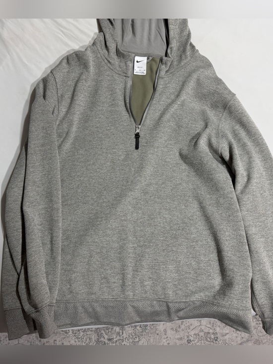 Nike Other - Nike Men's Light Grey Half-Zip Hooded Sweatshirt